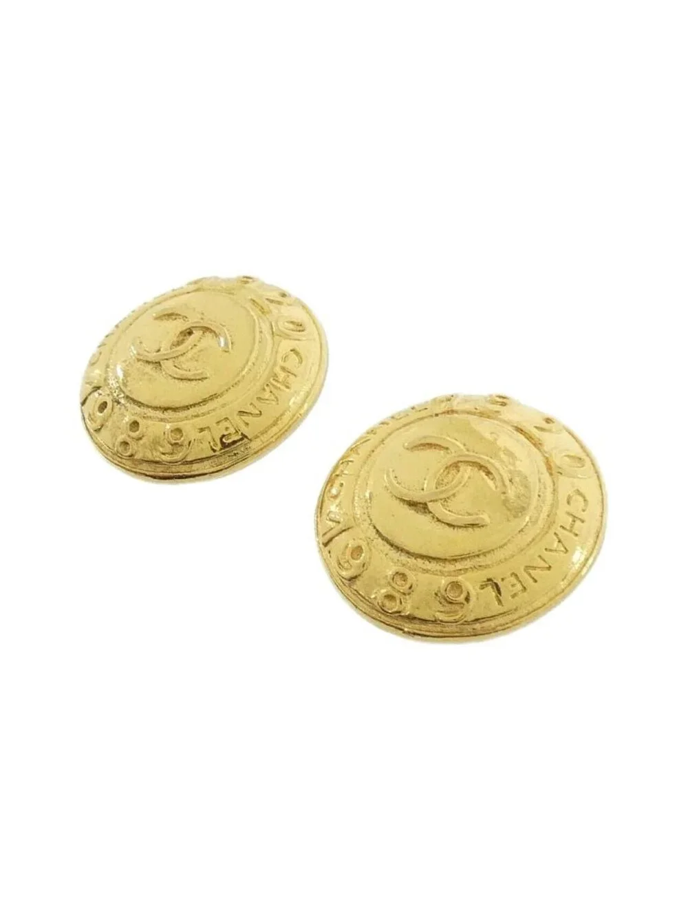 Chanel Vintage Earrings Gold